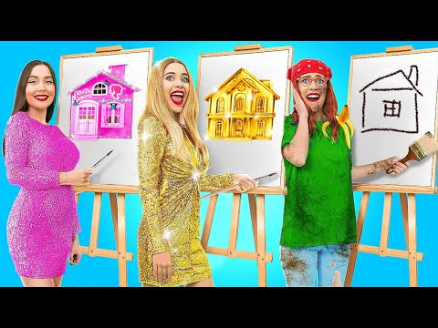 HOW TO DRAW!? || Poor VS Rich Art Challenges And Creative DIY Crafts by 123 GO! Galaxy