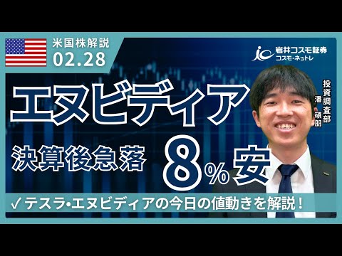 米国株ダイジェスト_2月28日配信_エヌビディア決算後8％超の急落