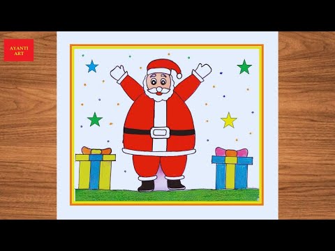 Santa Claus Drawing Very Easy ||  Merry Christmas Drawing Easy || Santa Claus Drawing ||