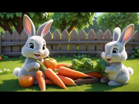 little Five Little Bunnies Jumping on the Ground Rhyme Song for Kids | Educational Kids Songs