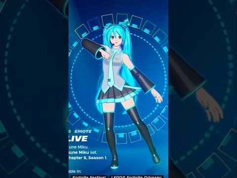 HATSUNE MIKU IS NOW IN FORTNITE! 👀😱 #shorts #fortnite