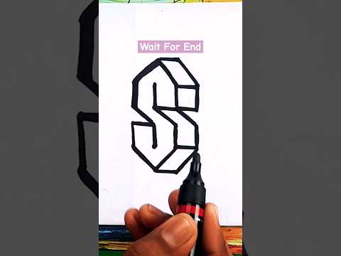 3D ART | Letter "S" 3D drawing  | #shorts #3dart #viralshorts