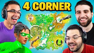 The 4 CORNER CHALLENGE in Fortnite Season 2!