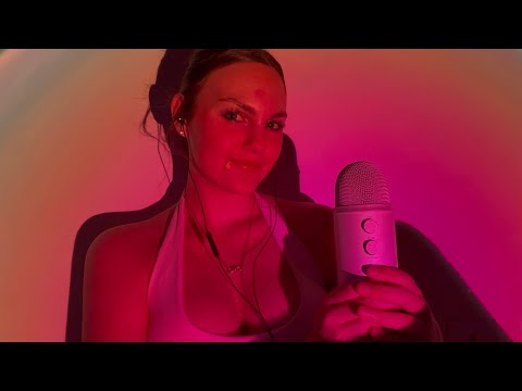 ASMR up close whispers with the mic at 100%