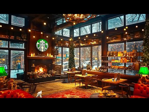 ☕【スタバ bgm ライブ冬】Happy New Day at Starbucks Winter with Jazz Ambience❄️2月のための最高の穏やかなスターバックスジャズ音楽