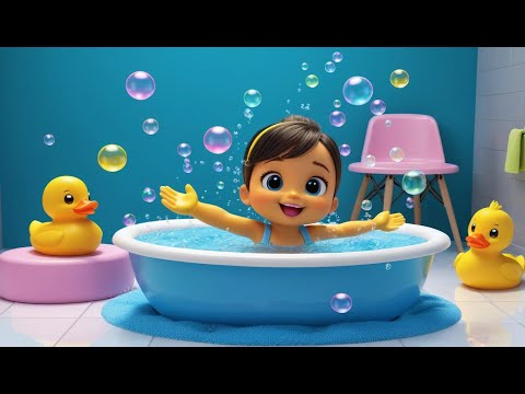 Splish, Splash, A Rainbow Bath Rhyme Song | Popular Nursery Rhyme & Lyrics | Educational Kids Songs