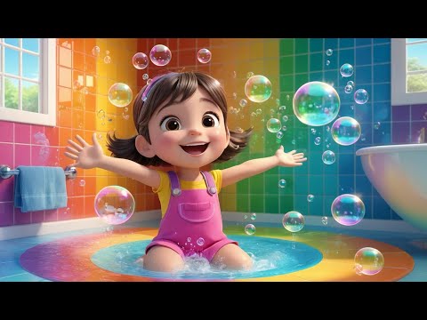 Splish, Splash, A Rainbow Bath Rhyme Song | Popular Nursery Rhyme & Lyrics | Educational Kids Songs