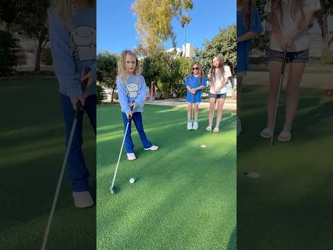 Her first time playing golf ￼ #jonathanjoly #shorts #golf #daughter ￼