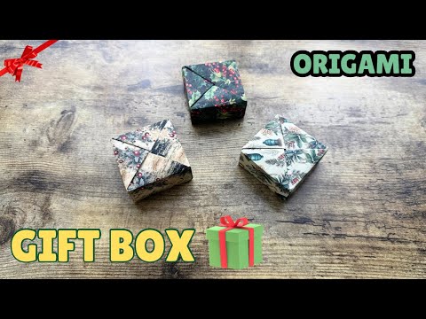 ORIGAMI GIFT BOX EASY CRAFT TUTORIAL | DIY PAPER GIFT BOX ORIGAMI FOLDING | MAKE A GIFT BOX EASY ART