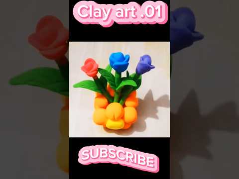 Make Flower with clay #clay #superclay #clayart part-2 #loveclay #claying #pinkclay