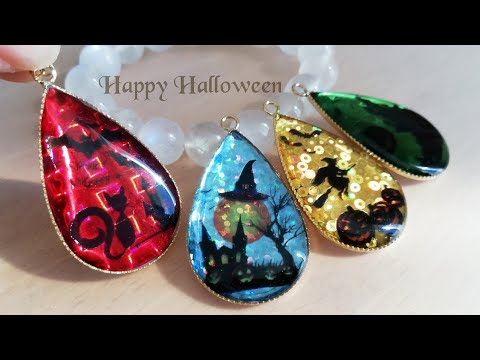 レジン🎃ダイソーのアレを使って!! ハロウィンをギラギラHappyに♬︎♡resin/accessory/Dazzling Halloween👻🎃🍭🍬