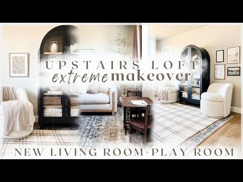 UPSTAIRS LOFT MAKEOVER! transforming unused space into a brand new living room ft. Chita Keaton sofa