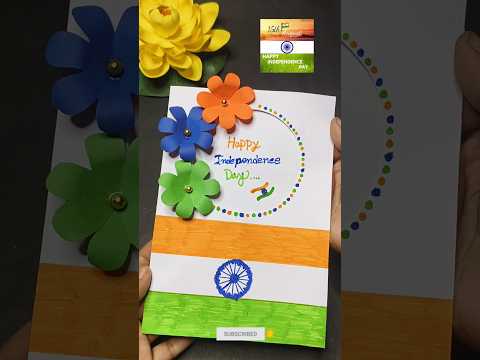 🇮🇳 🇮🇳 DIY Independence Day special card making / Tricolour card ideas #shorts #independenceday