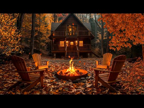 Enjoy The Autumn Forest Ambience With Campfire, Rustling Leaves Sounds to Relaxing & Stress Relief