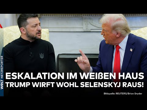 EKLAT IM WEISSEN HAUS: Eskalation! Trump wirft Selenskyj wohl raus! Heftiger Streit wegen Ukraine