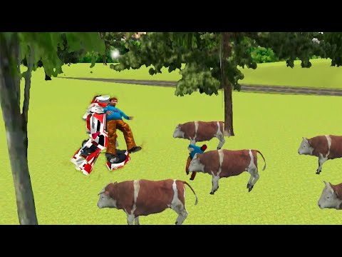 Rescue robot the cow accident/ chasing cows