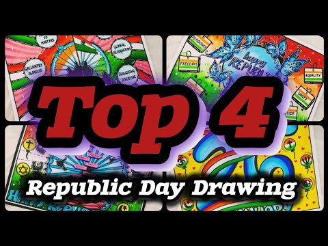 Republic Day Drawing Easy Steps / Republic Day Poster / How To Draw Republic Day Drawing