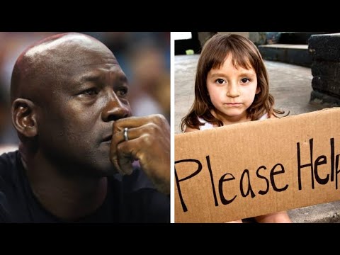 Homeless Girl Begs Michael Jordan for Help - He Notices Something Important and Takes Action!