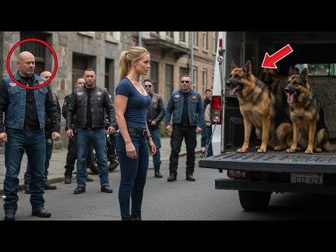 Bikers provoked a female trucker, but her military dogs showed them what they were capable of.