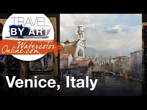 #248 Travel by art, Ep. 104: Venice, Italy (Watercolor Cityscape Demo)