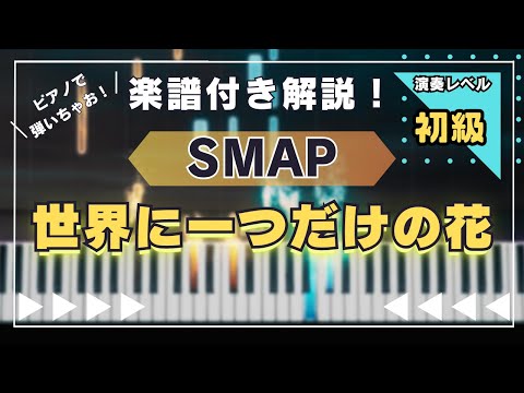 【楽譜あり！初級ピアノソロ】世界に一つだけの花/SMAP/piano