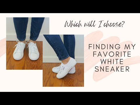 MY FAVORITE WHITE SNEAKERS  |  I bought 6 different pairs and picked my fave!