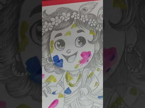 Happy Holi Drawing #shorts #ytshorts