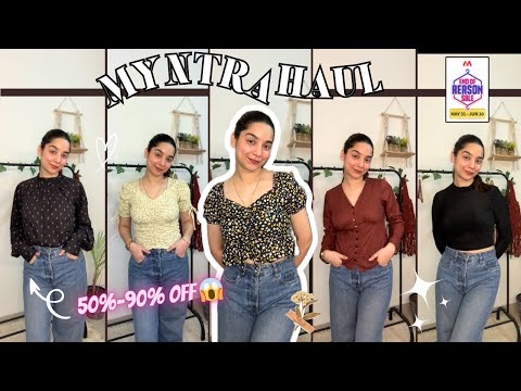 Myntra Tops Haul 🎀 || HUGE EOR SALE || 50%-90% OFF 😱 || Tanisha Madhok #myntrafinds #myntraeors