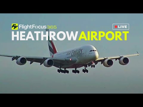 Heathrow Airport Live - PREMIUM VIEW Sunday 22nd December 2024 STRONG HEADWIND