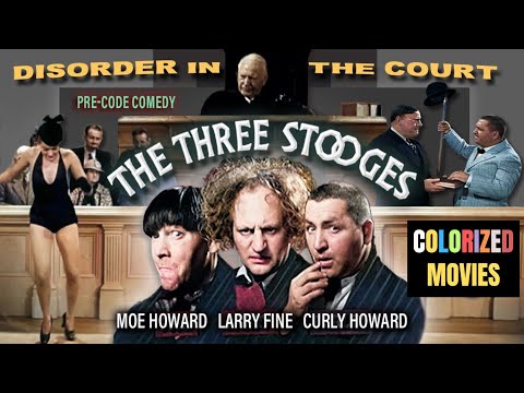 The Three Stooges | Disorder In The Court 1936 | Colorized Movie.