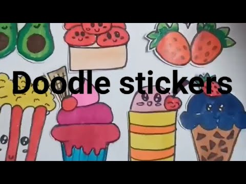 DIY doodle stickers easy to make & use #art #colouring #creativity #easy #handmade #doodle