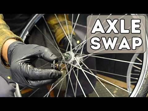 Swapping Axles in a Trek Hybrid - 130mm - 135mm hub spacing conversion with a wheel dish and true