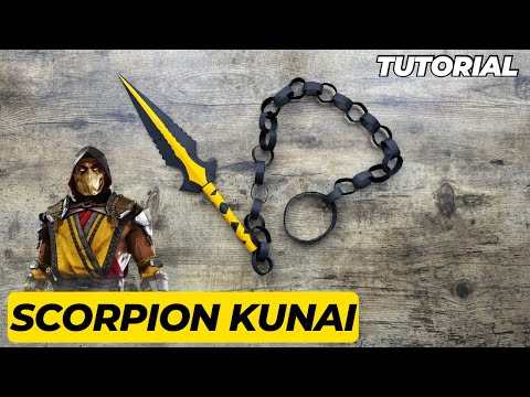 HOW TO MAKE SCORPION KUNAI FROM PAPER STEP BY STEP | MORTAL KOMBAT CRAFT ORIGAMI WORLD TUTORIAL