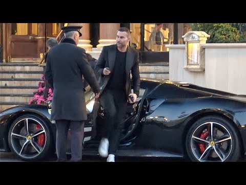 PHILIPP PLEIN & HANNE PLEIN Arriving with NEW FERRARI 296 GTS at Hotel de Paris in Monaco!!