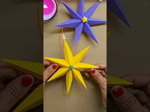 DIY Christmas star | paper craft #craft #shorts