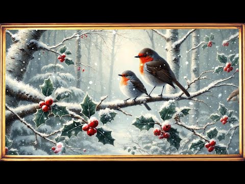 Season's Greetings | 4K Gold Frame TV Art | Holiday Art Screensaver | Warm Winter Wishes  | 2Hrs