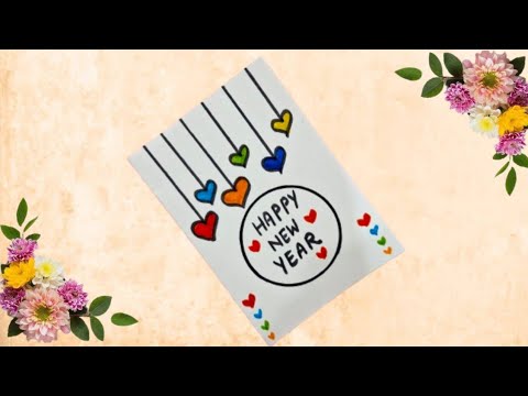 Last minute 🥰New Year Card🥰 2025 / Handmade new year card idea / How to make new year greeting card