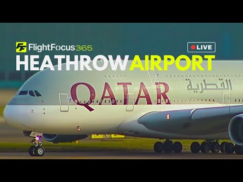 Heathrow Airport Live LHR - STRONG GUSTS - Sunday 23rd Feb 2025