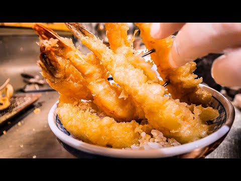 Close contact with the Edomae Tempura "Akimitsu" in Asakusa Tokyo.