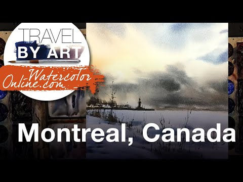 #273 Travel By Art, Ep. 125: Cold Canada (Watercolor Landscape Demo)