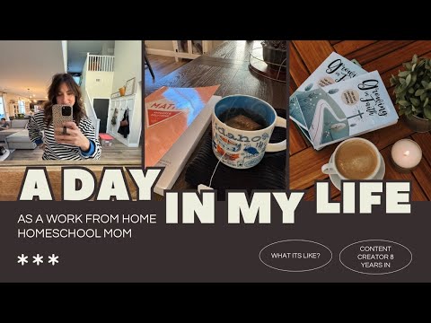 DITL||WORK FROM HOME HOMESCHOOL MOM||TYPICAL WORK DAY AS A CONTENT CREATOR FOR A DECADE + MORE ❤️