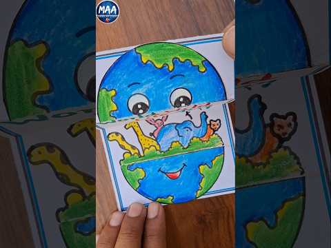 World Wildlife Day Drawing | DIY Save Wildlife project #shorts #shortvideo #youtubeshorts #short