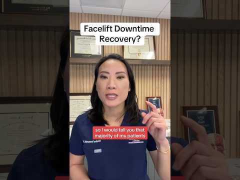 How Long is Facelift Downtime?? #facelift (Surgeon Reacts)