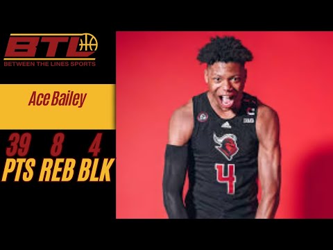 Ace Bailey 39pts vs Indiana Hoosiers. EVERY BUCKET HE MADE!