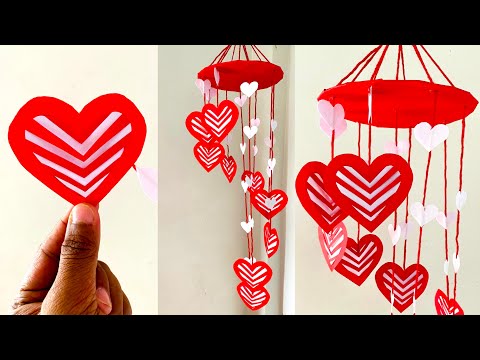 DIY Wall Hanging | Dollar Tree Valentines DIY | Paper Heart Room Decor