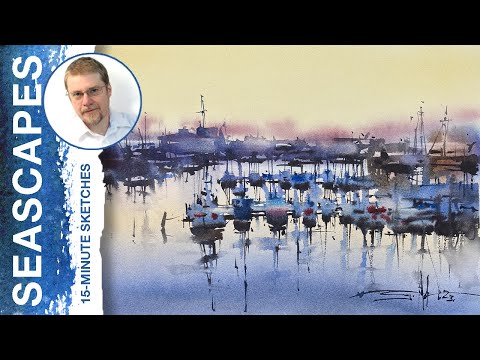 #237 A Quiet Harbor (Watercolor Seascape Demo)