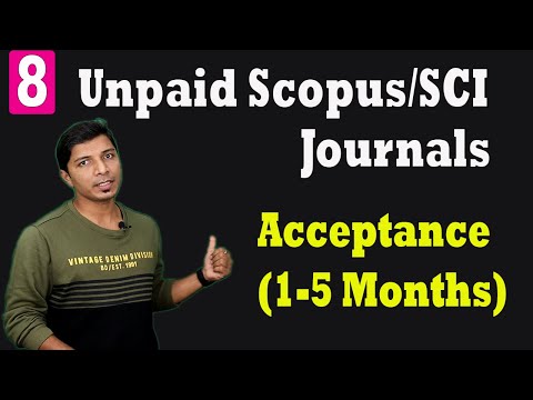 Unpaid SCOPUS/SCI Journals I Acceptance 1-5 Months I Acceptance Rate upto 53% II My Research Support