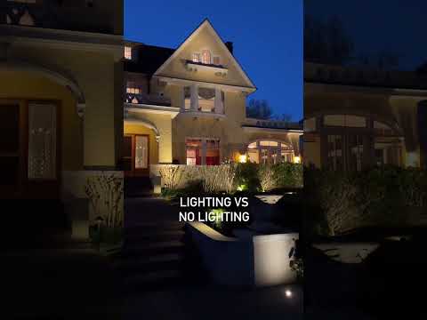 Lighting Vs No Lighting | Oregon Outdoor Lighting