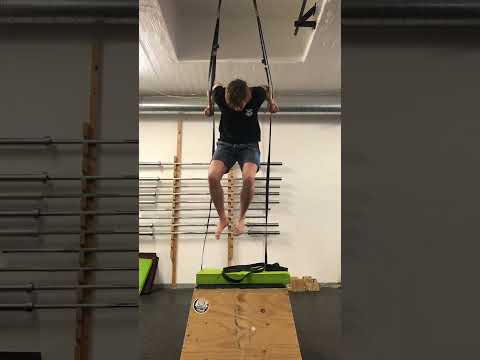 one of the first muscle-ups (on RINGS!!)