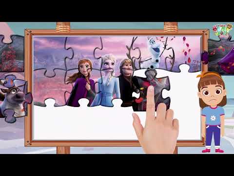 How to Complete a Jigsaw Puzzle with Elsa and Anna | Frozen | Disney Princesses